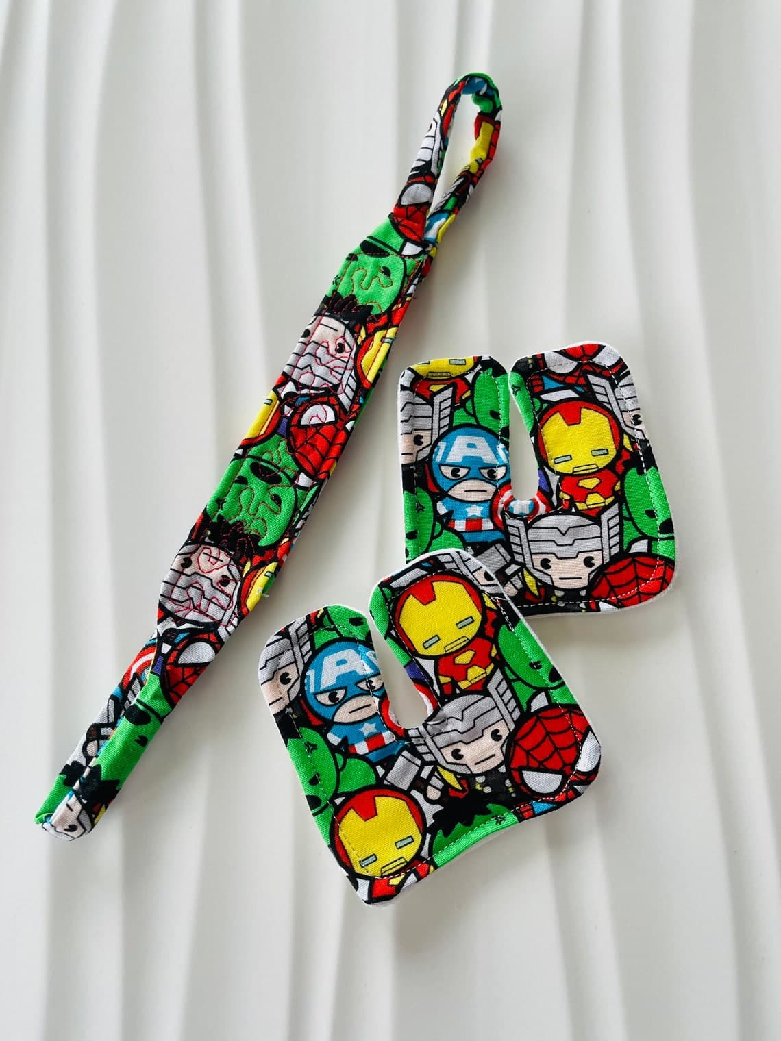 Custom Trach tie and Trach pads.