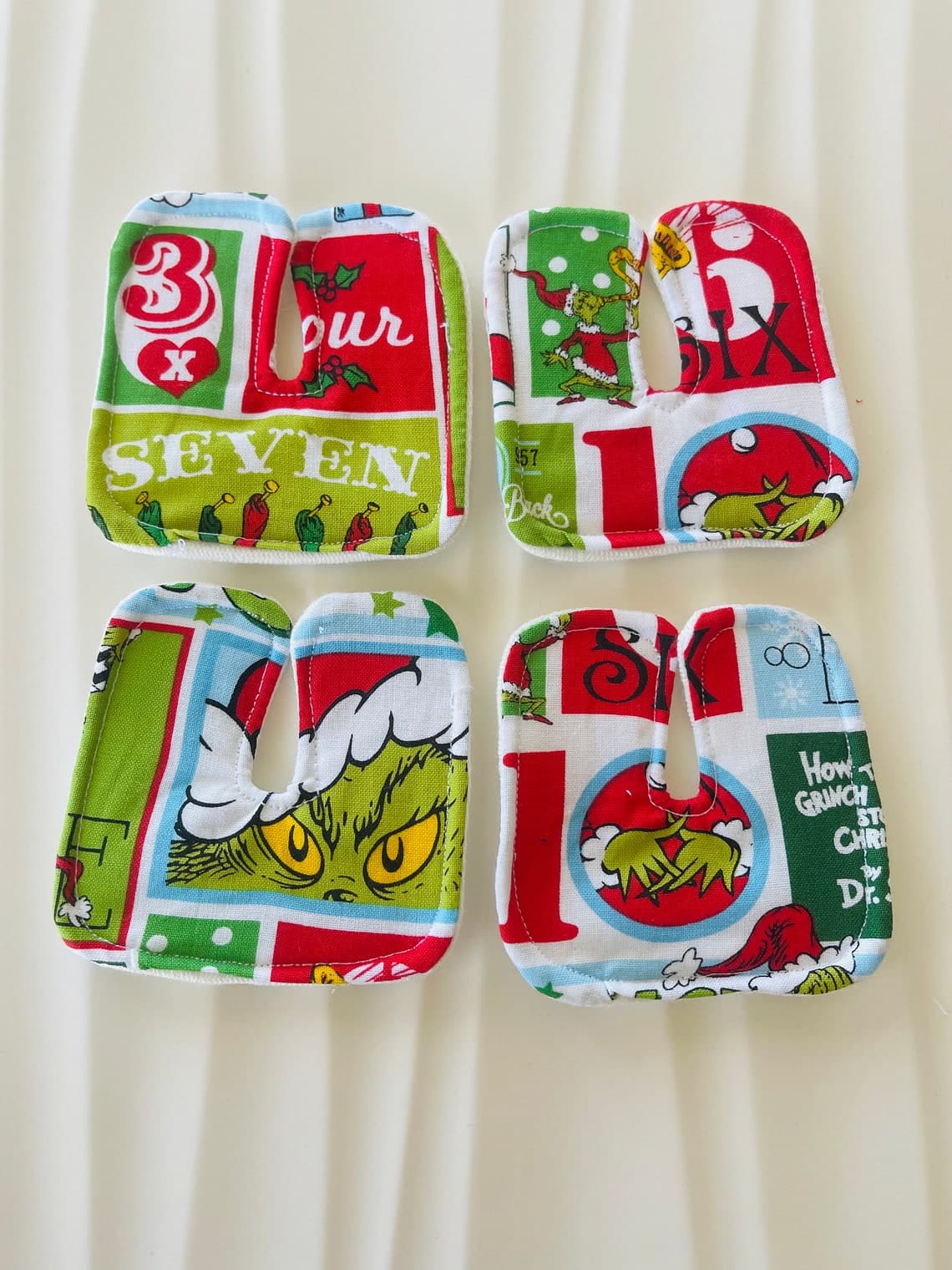 Christmas Custom Trach pads pack of 4.