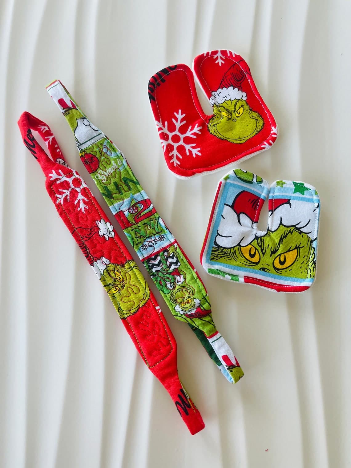 Christmas Custom Tracheostomy Ties and Pads .